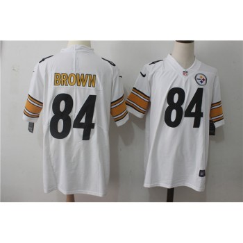 Men's Pittsburgh Steelers #84 Antonio Brown White Stitched NFL Vapor Untouchable Limited Jersey Men's Pittsburgh Steelers #84 Antonio Brown White Stitched NFL Vapor Untouchable Limited Jersey