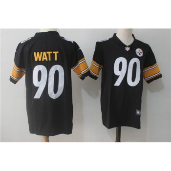 Men's Pittsburgh Steelers #90 T. J. Watt Black Team Color Stitched NFL Vapor Untouchable Limited Jersey Men's Pittsburgh Steelers #90 T. J. Watt Black Team Color Stitched NFL Vapor Untouchable Limited Jersey