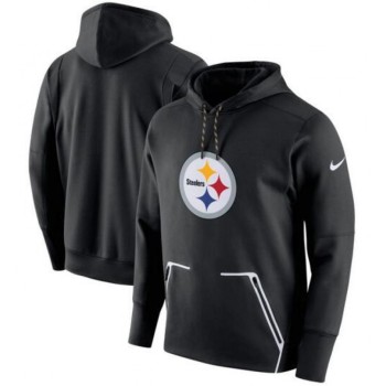 Men's Pittsburgh Steelers Black Champ Drive Vapor Speed Pullover Hoodie