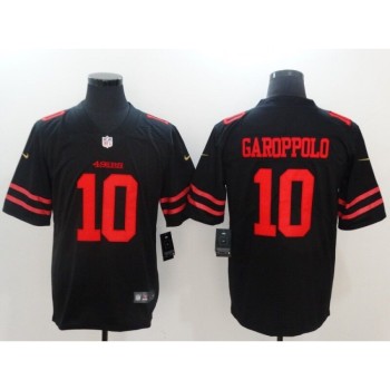 Men's San Francisco 49ers #10 Jimmy Garoppolo Black Vapor Untouchable Limited Stitched NFL Jersey Men's San Francisco 49ers #10 Jimmy Garoppolo Black Vapor Untouchable Limited Stitched NFL Jersey