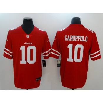 Men's San Francisco 49ers #10 Jimmy Garoppolo Red Vapor Untouchable Limited Stitched NFL Jersey Men's San Francisco 49ers #10 Jimmy Garoppolo Red Vapor Untouchable Limited Stitched NFL Jersey