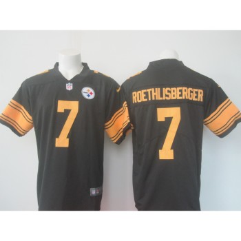 Men's Steelers #7 Ben Roethlisberger Black Limited Rush Stitched NFL Jersey Men's Steelers #7 Ben Roethlisberger Black Limited Rush Stitched NFL Jersey