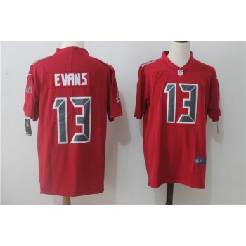 Men's Tampa Bay Buccaneers #13 Mike Evans Red Stitched NFL Limited Rush Jersey Men's Tampa Bay Buccaneers #13 Mike Evans Red Stitched NFL Limited Rush Jersey