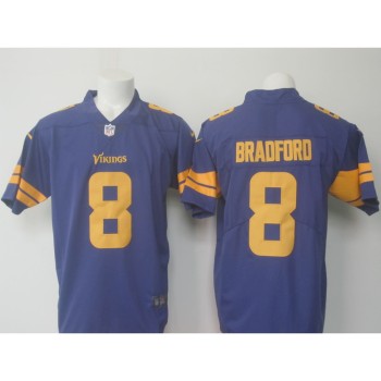 Men's Vikings #8 Sam Bradford Purple Limited Rush Stitched NFL Jersey Men's Vikings #8 Sam Bradford Purple Limited Rush Stitched NFL Jersey