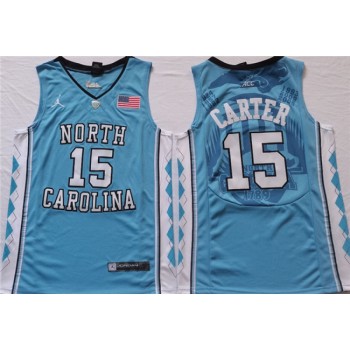 Men's North Carolina Tar Heels #15 Vince Carter Blue Stitched Jersey Men's North Carolina Tar Heels #15 Vince Carter Blue Stitched Jersey