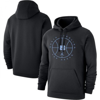 Men's North Carolina Tar Heels Black Basketball Icon Club Fleece Pullover Hoodie Men's North Carolina Tar Heels Black Basketball Icon Club Fleece Pullover Hoodie