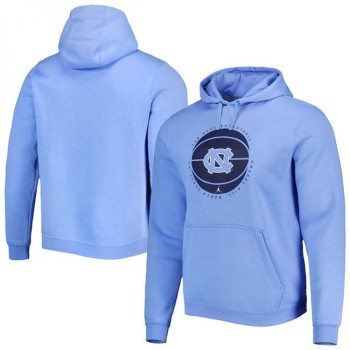 Men's North Carolina Tar Heels Blue Basketball Pullover Hoodie Men's North Carolina Tar Heels Blue Basketball Pullover Hoodie