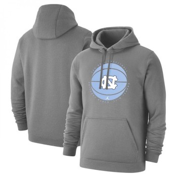 Men's North Carolina Tar Heels Grey Basketball Pullover Hoodie Men's North Carolina Tar Heels Grey Basketball Pullover Hoodie