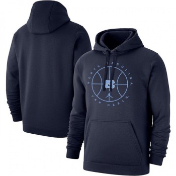 Men's North Carolina Tar Heels Navy Basketball Icon Club Fleece Pullover Hoodie Men's North Carolina Tar Heels Navy Basketball Icon Club Fleece Pullover Hoodie