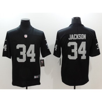 Men's Oakland Raiders #34 Bo Jackson Black Vapor Untouchable Player Limited Jersey Men's Oakland Raiders #34 Bo Jackson Black Vapor Untouchable Player Limited Jersey