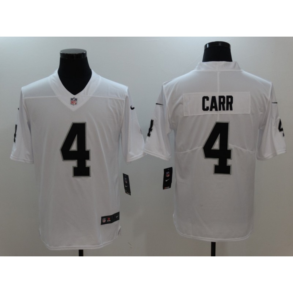 Men's Oakland Raiders #4 Derek Carr White Vapor Untouchable Limited Stitched NFL Jersey