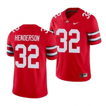 Men's Ohio State Buckeyes #32 TreVeyon Henderson Red Stitched Jersey Men's Ohio State Buckeyes #32 TreVeyon Henderson Red Stitched Jersey
