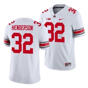 Men's Ohio State Buckeyes #32 TreVeyon Henderson White Stitched Jersey Men's Ohio State Buckeyes #32 TreVeyon Henderson White Stitched Jersey