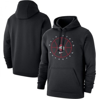 Men's Ohio State Buckeyes Black Basketball Icon Club Fleece Pullover Hoodie Men's Ohio State Buckeyes Black Basketball Icon Club Fleece Pullover Hoodie