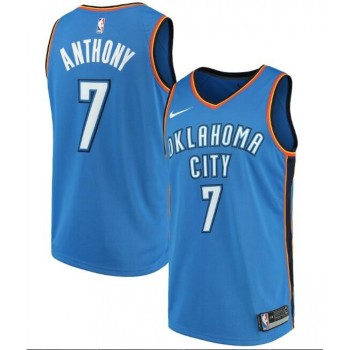 Men's Oklahoma City Thunder #7 Carmelo Anthony Blue Icon Edition Stitched NBA Jersey Men's Oklahoma City Thunder #7 Carmelo Anthony Blue Icon Edition Stitched NBA Jersey