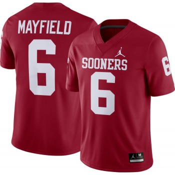 Men's Oklahoma Sooners #6 Baker Mayfield Red Game NCAA Jersey Men's Oklahoma Sooners #6 Baker Mayfield Red Game NCAA Jersey