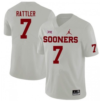 Men's Oklahoma Sooners #7 Spencer Rattler White XII Stitched NCAA Jersey Men's Oklahoma Sooners #7 Spencer Rattler White XII Stitched NCAA Jersey