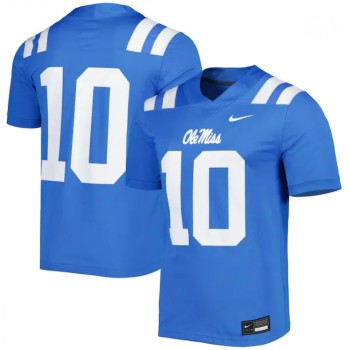 Men's Ole Miss Rebels #10 Blue Stitched Jersey Men's Ole Miss Rebels #10 Blue Stitched Jersey