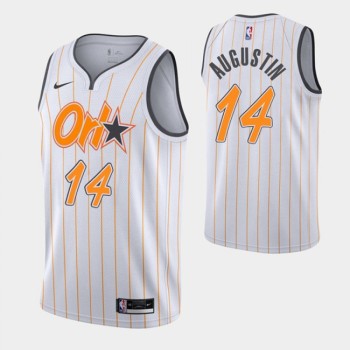 Men's Orlando Magic #14 D.J. Augustin 2020-21 White City Edition Stitched Swingman Jersey Men's Orlando Magic #14 D.J. Augustin 2020-21 White City Edition Stitched Swingman Jersey