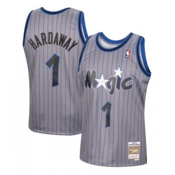Men's Orlando Magic #1 Penny Hardaway 1994-95 Grey Stitched Jersey Men's Orlando Magic #1 Penny Hardaway 1994-95 Grey Stitched Jersey