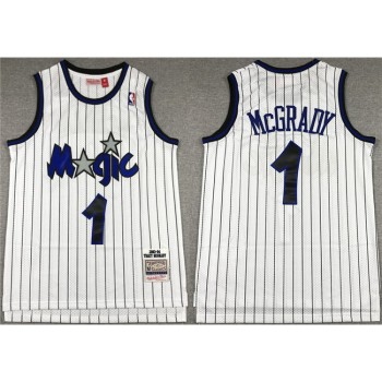Men's Orlando Magic #1 Tracy McGrady 2003-04 White Stitched Jersey Men's Orlando Magic #1 Tracy McGrady 2003-04 White Stitched Jersey