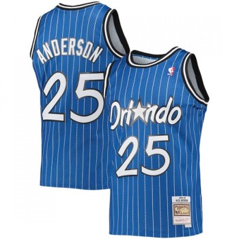 Men's Orlando Magic #25 Nick Anderson 1994-95 Blue Stitched Jersey Men's Orlando Magic #25 Nick Anderson 1994-95 Blue Stitched Jersey