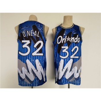 Men's Orlando Magic #32 Shaquille O'Neal Blue Throwback basketball Jersey Men's Orlando Magic #32 Shaquille O'Neal Blue Throwback basketball Jersey