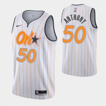 Men's Orlando Magic #50 Cole Anthony 2020-21 White City Edition Stitched Swingman Jersey Men's Orlando Magic #50 Cole Anthony 2020-21 White City Edition Stitched Swingman Jersey