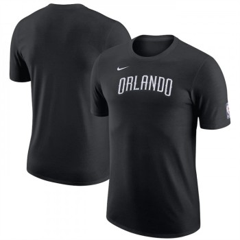 Men's Orlando Magic Black 2022/23 City Edition Essential Warmup T-Shirt Men's Orlando Magic Black 2022/23 City Edition Essential Warmup T-Shirt