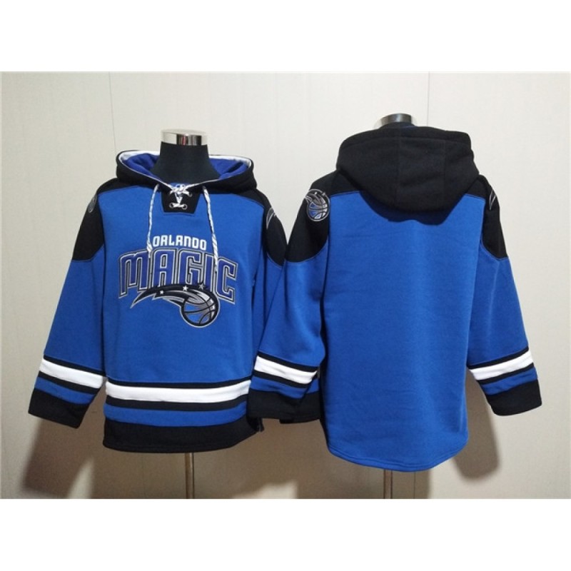 Men's Orlando Magic Blank Blue Ageless Must-Have Lace-Up Pullover Hoodie Men's Orlando Magic Blank Blue Ageless Must-Have Lace-Up Pullover Hoodie
