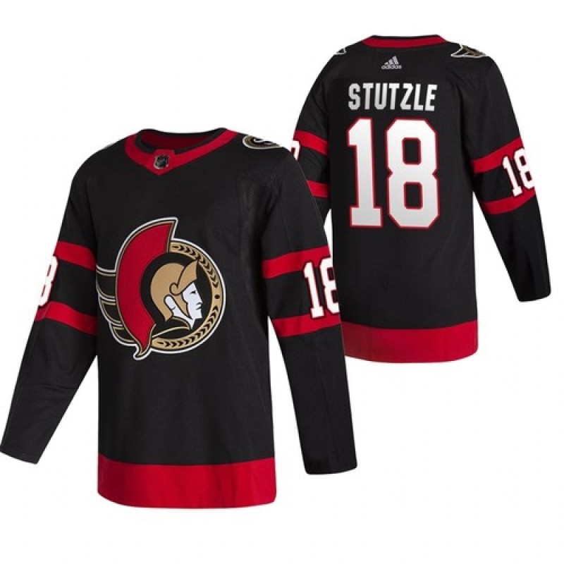 Men's Ottawa Senators #18 Tim Stutzle 2021 Black Stitched Home Jersey Men's Ottawa Senators #18 Tim Stutzle 2021 Black Stitched Home Jersey
