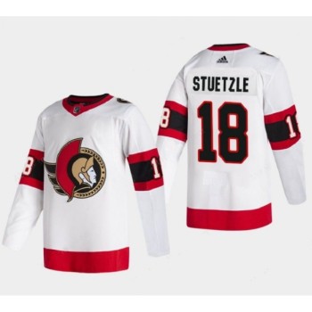 Men's Ottawa Senators #18 Tim Stutzle White Stitched Jersey Men's Ottawa Senators #18 Tim Stutzle White Stitched Jersey