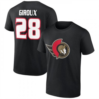 Men's Ottawa Senators #28 Claude Giroux Black T-Shirt Men's Ottawa Senators #28 Claude Giroux Black T-Shirt