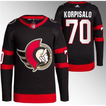 Men's Ottawa Senators #70 Joonas Korpisalo Black Stitched Jersey Men's Ottawa Senators #70 Joonas Korpisalo Black Stitched Jersey