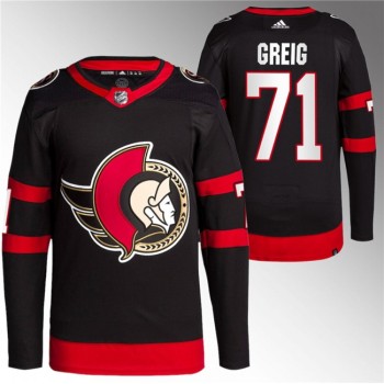 Men's Ottawa Senators #71 Ridly Greig Black Premier Breakaway Stitched Jersey Men's Ottawa Senators #71 Ridly Greig Black Premier Breakaway Stitched Jersey