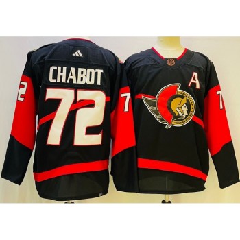 Men's Ottawa Senators #72 Thomas Chabot Black Stitched Jersey Men's Ottawa Senators #72 Thomas Chabot Black Stitched Jersey