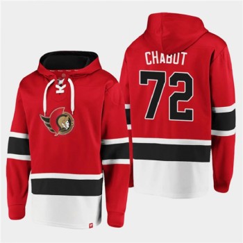 Men's Ottawa Senators #72 Thomas Chabot Red Ageless Must-Have Lace-Up Pullover Hoodie Men's Ottawa Senators #72 Thomas Chabot Red Ageless Must-Have Lace-Up Pullover Hoodie