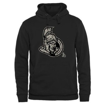 Men's Ottawa Senators Black Rink Warrior Pullover Hoodie Men's Ottawa Senators Black Rink Warrior Pullover Hoodie
