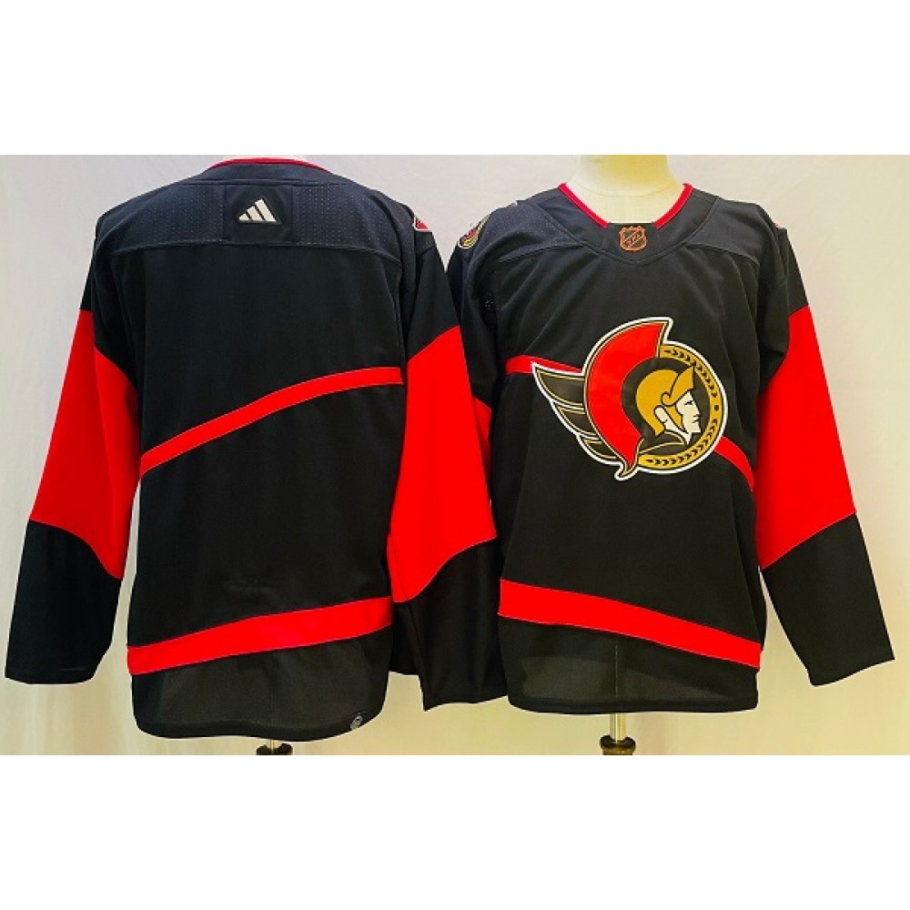 Men's Ottawa Senators Blank Black Stitched Jersey