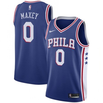 Men's Philadelphia 76ers #0 Tyrese Maxey Royal Icon Edition Stitched Swingman Jersey Men's Philadelphia 76ers #0 Tyrese Maxey Royal Icon Edition Stitched Swingman Jersey