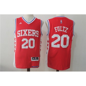 Men's Philadelphia 76ers #20 Fultz Red Stitched NBA Jersey Men's Philadelphia 76ers #20 Fultz Red Stitched NBA Jersey