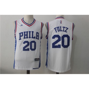 Men's Philadelphia 76ers #20 Fultz White Stitched NBA Jersey Men's Philadelphia 76ers #20 Fultz White Stitched NBA Jersey