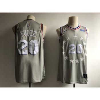 Men's Philadelphia 76ers #20 Markelle Fultz Gray 2018/19 City Edition Swingman Stitched NBA Jersey Men's Philadelphia 76ers #20 Markelle Fultz Gray 2018/19 City Edition Swingman Stitched NBA Jersey