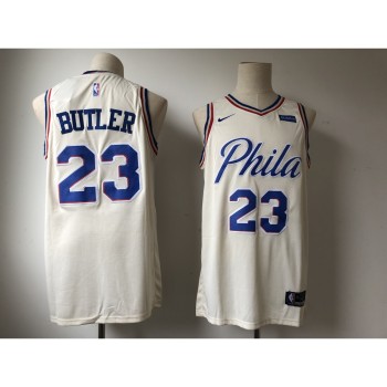 Men's Philadelphia 76ers #23 Jimmy Butler Cream 2018/19 City Edition Swingman Stitched NBA Jersey Men's Philadelphia 76ers #23 Jimmy Butler Cream 2018/19 City Edition Swingman Stitched NBA Jersey