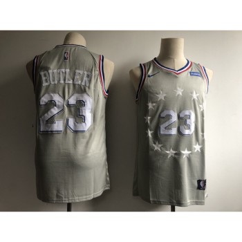Men's Philadelphia 76ers #23 Jimmy Butler Gray 2018/19 City Edition Swingman Stitched NBA Jersey Men's Philadelphia 76ers #23 Jimmy Butler Gray 2018/19 City Edition Swingman Stitched NBA Jersey