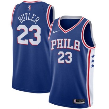 Men's Philadelphia 76ers #23 Jimmy Butler Royal Icon Edition Stitched Swingman Jersey Men's Philadelphia 76ers #23 Jimmy Butler Royal Icon Edition Stitched Swingman Jersey
