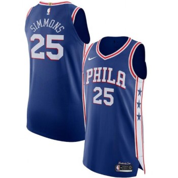 Men's Philadelphia 76ers #25 Ben Simmons Royal Icon Edition Stitched Jersey Men's Philadelphia 76ers #25 Ben Simmons Royal Icon Edition Stitched Jersey
