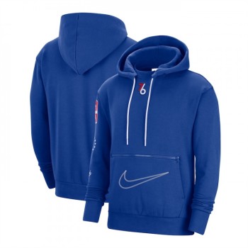 Men's Philadelphia 76ers Blue 2022/23 City Edition Courtside Heavyweight Fleece Pullover Hoodie Men's Philadelphia 76ers Blue 2022/23 City Edition Courtside Heavyweight Fleece Pullover Hoodie