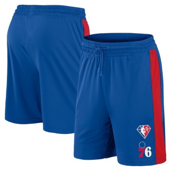 Men's Philadelphia 76ers Blue With Team Logo Shorts Men's Philadelphia 76ers Blue With Team Logo Shorts