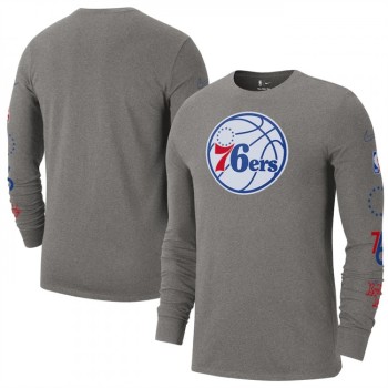 Men's Philadelphia 76ers Heather Charcoal 2022/23 City Edition Essential Expressive Long Sleeve T-Shirt Men's Philadelphia 76ers Heather Charcoal 2022/23 City Edition Essential Expressive Long Sleeve T-Shirt
